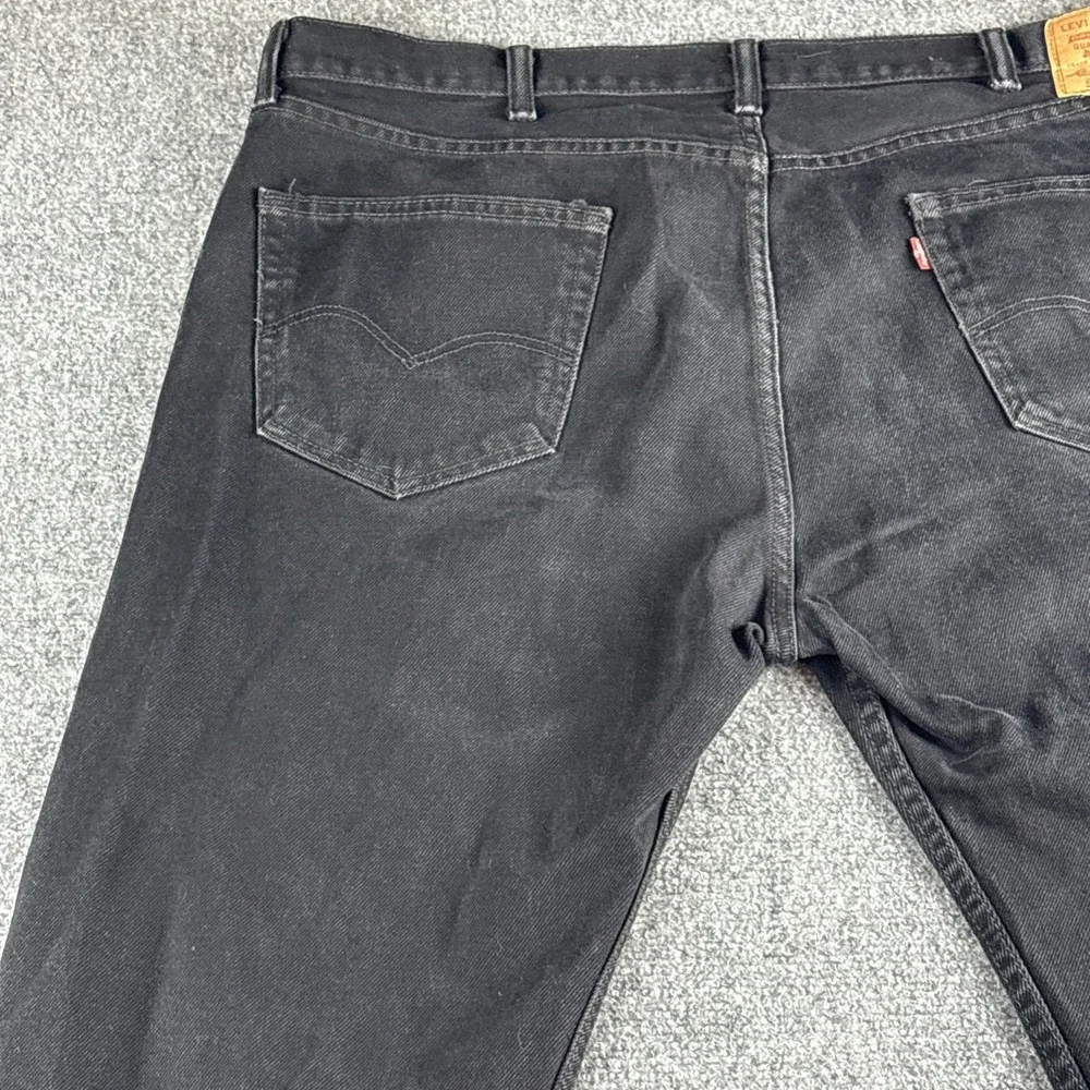 Levi's 505 Men's W40 L30 Black Denim Jeans Regular Fit Straight Leg Pants